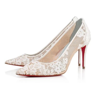 Tacones Lace 554 Christian Louboutin Mujer - Blancos - 1210996M024